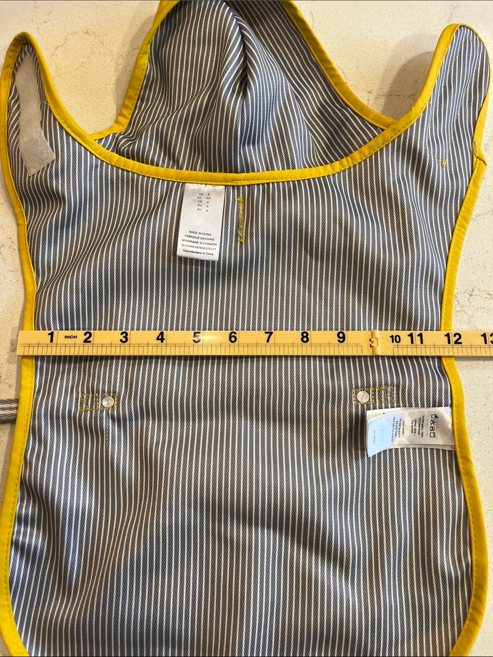 Sydney and Co. London Yellow Waterproof Dog Rain Jacket with Hood - Picture 5 of 6